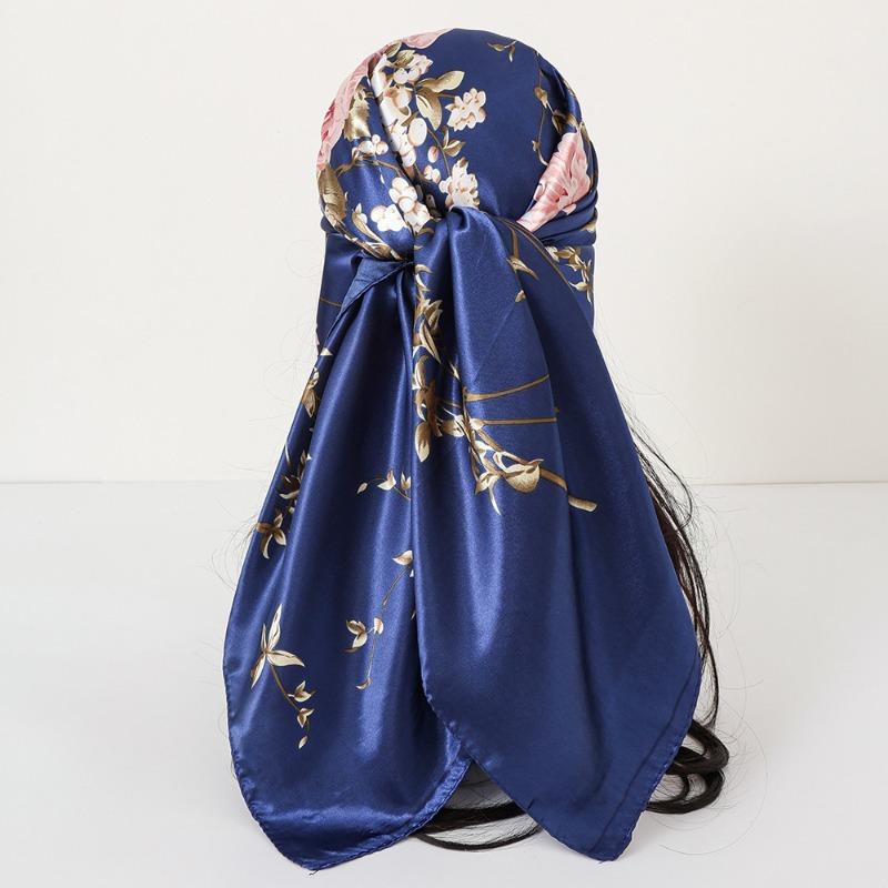 New cashew print silk scarf women's trend versatile shawl satin headscarf 90 square scarf scarf women