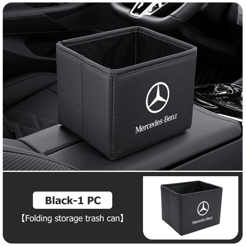 Organizzatore per Auto Chiavi Occhiali Porta Bevande Pattumiera Pieghevole Per Mercedes Benz W202 W212 W126 W140 W168 W177 CLS GLE GLC GLS CLA