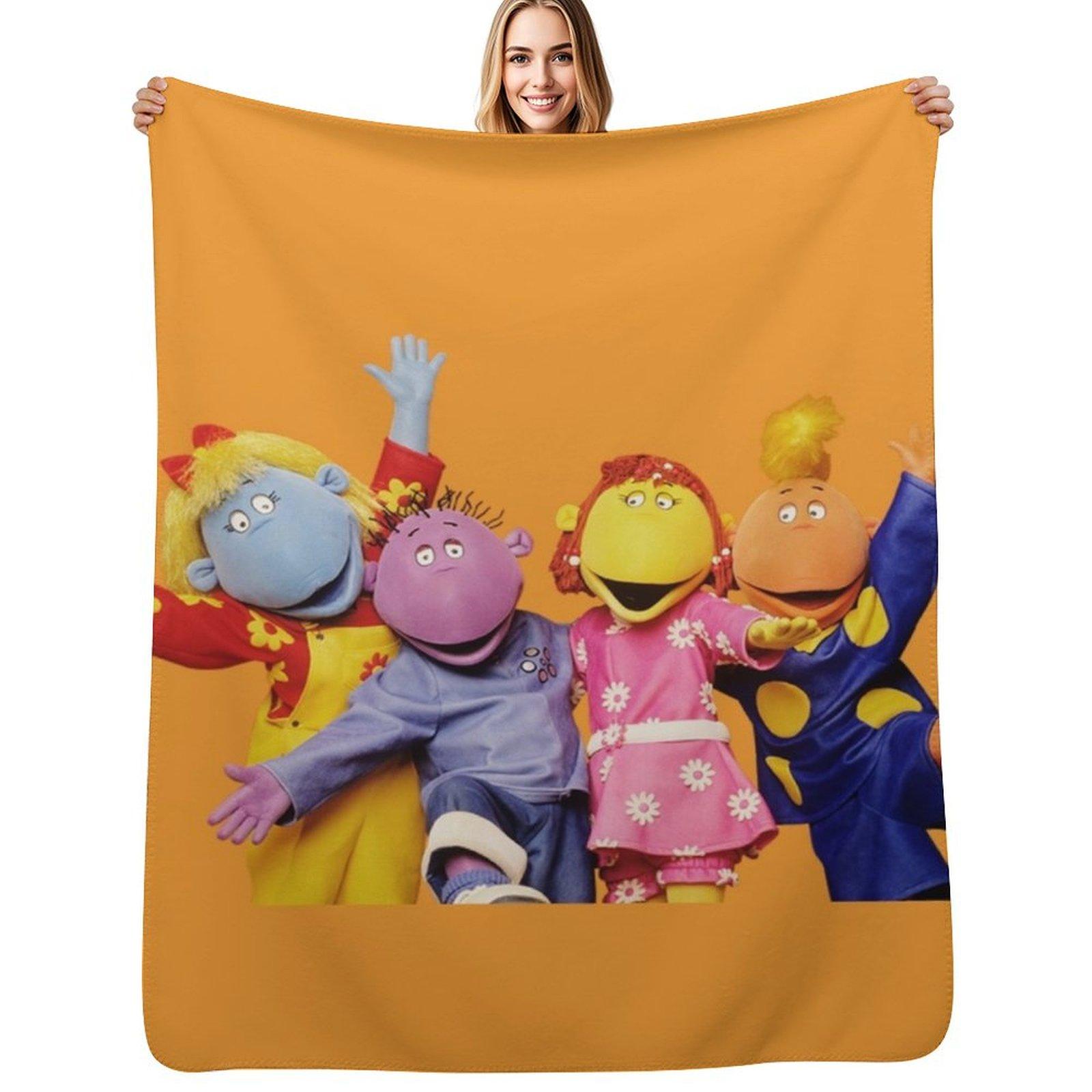Creative Homewares Unisex White Tweenies Throw Blanket Men's Soft Warm Throw Blanket For Couch