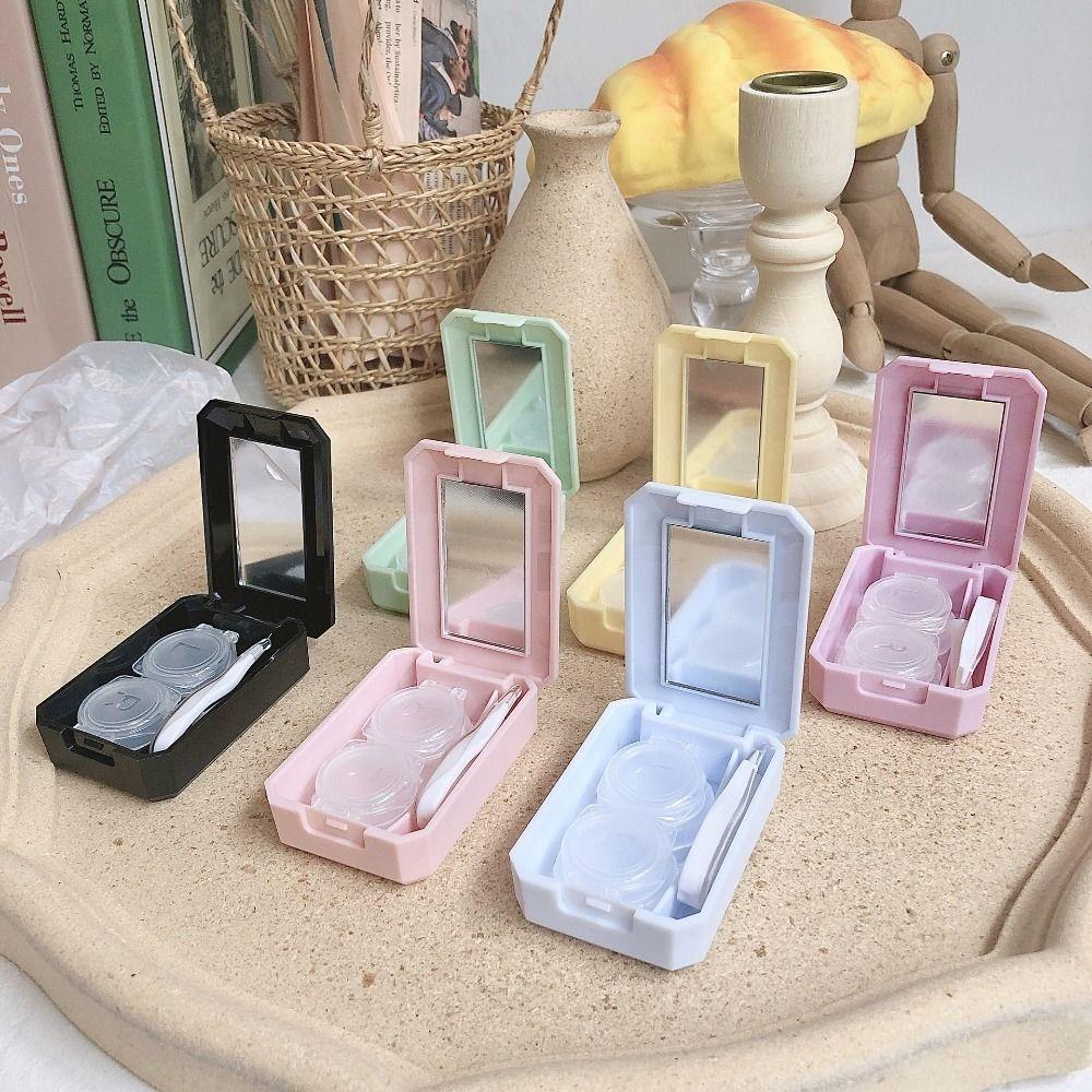 Mini Contact Lenses Box Portable Storage Box Cute Contact Lens Case  Travel Use