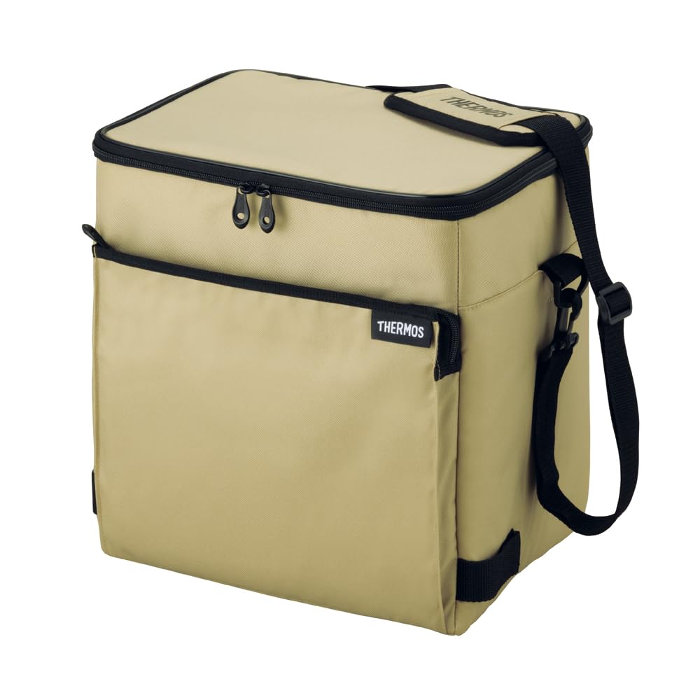 

Thermos Soft Cooler, 20L, Sand Beige, 5-Layer Insulated, Foldable and Compact, Water-Repellent Fabric, Box-Shaped, Large Capacity Model, RFD-0201 SDBE