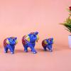 Paper Mache Elephant Showpiece for Enhance Home Decor - Blue Showpiece Gift Purpose Showpiece for Home Décor and Gift Purpose