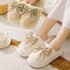 Pantoufles en Fourrure pour Femme Point Ribbon Poggle Mignon