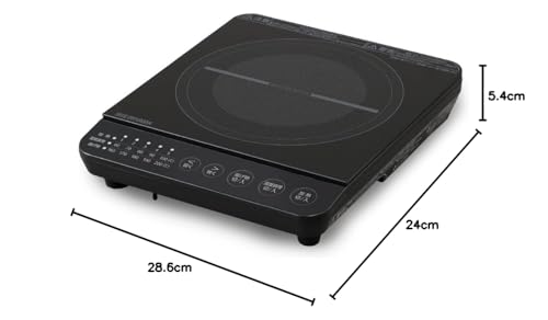 IRIS OHYAMA 1-Burner IH Cooktop, 1000W, Black, IHK-T392-B