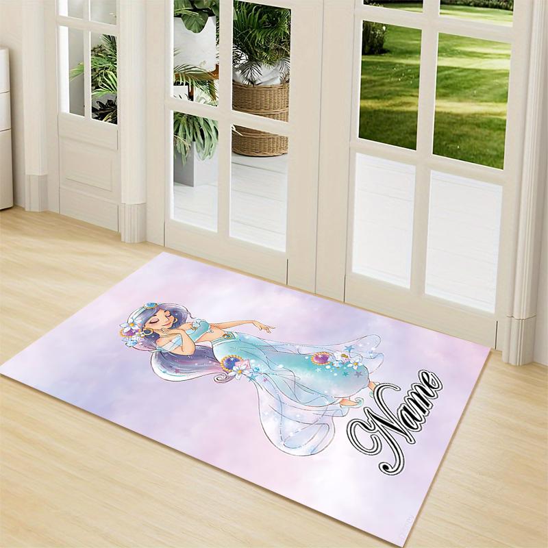 Custom Name Tinkerbell's Magical Night Carpet Rug Customizable Soft Washable Anti-Slip Home Living Room Sofa Mats Personalized Rug. 0909356