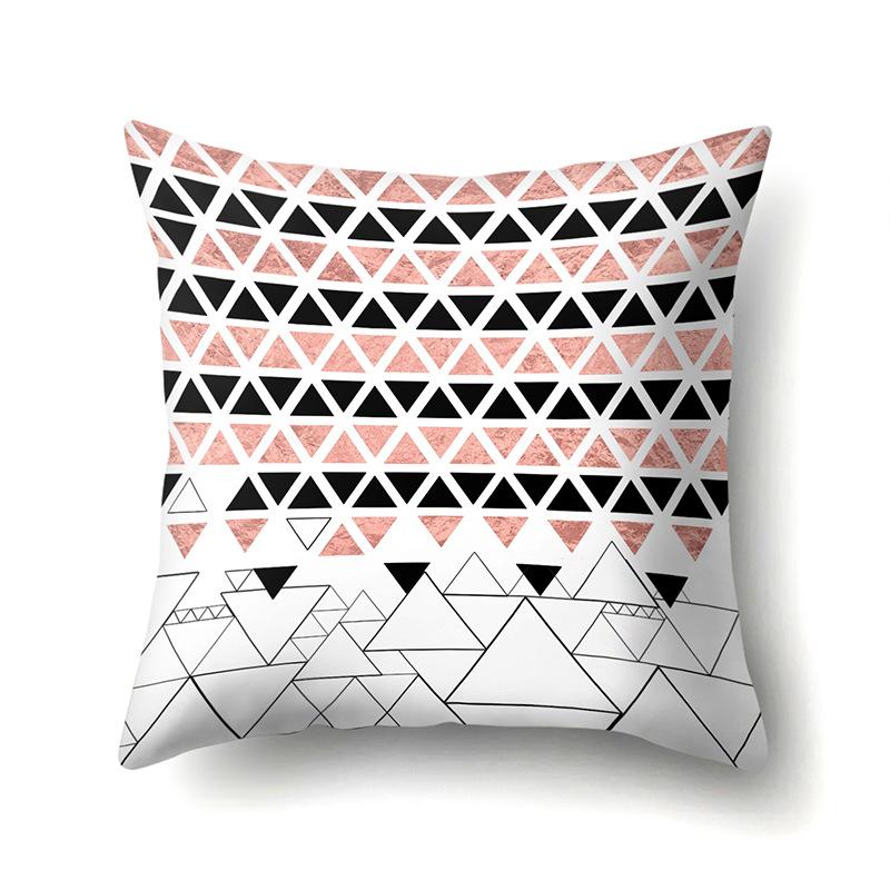 Polyester Pillow Case Automobile Decoration Home Printed Pillow Case Waist Cushion Cover Car Cushion Head Cushion Cover