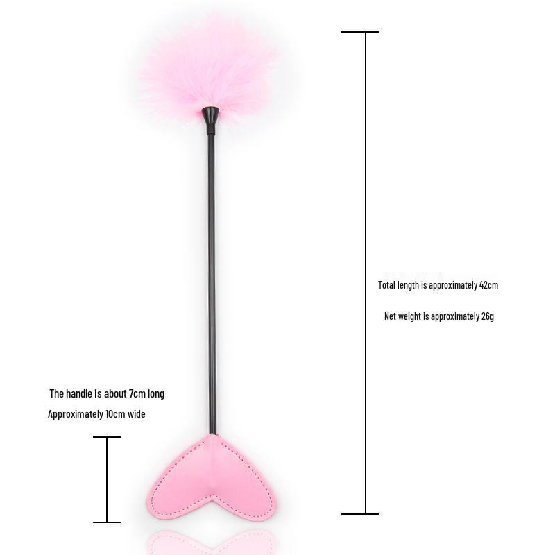Double-Sided Feather Teasing Stick for Sensual Play and SM Training