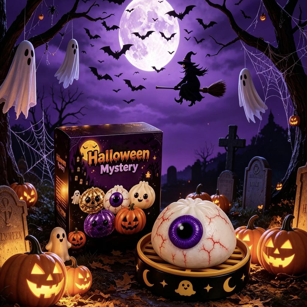 Halloween Ghost Maltose Squishy Toy Stress Relief Slow Rising Fidget Sensory Squeeze Ball Party Favors