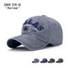 Washed 3D Letter Distressed Baseball Cap with Sun Protection for Men and Women