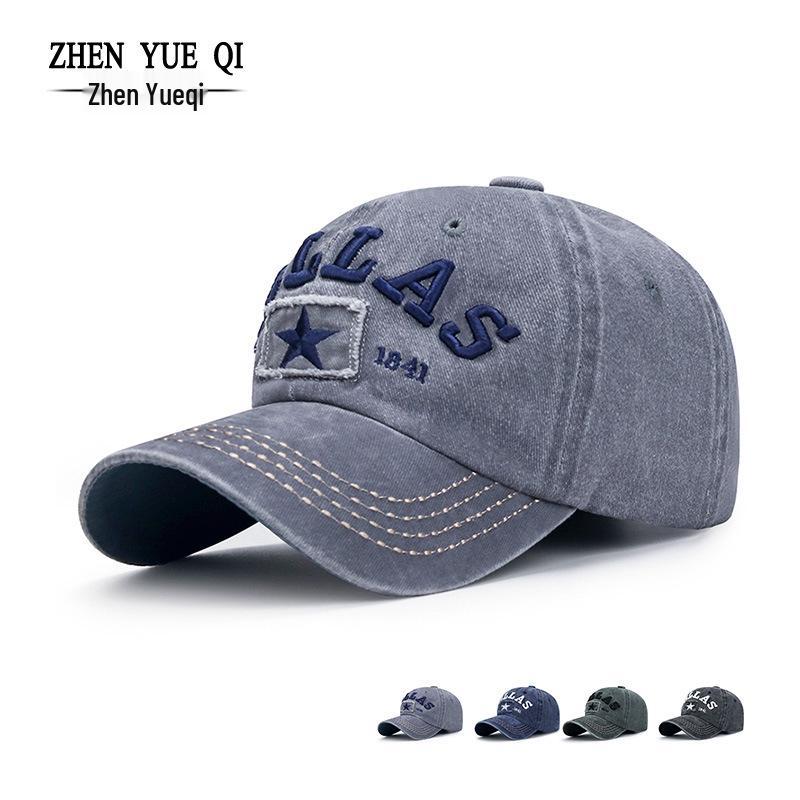 Washed 3D Letter Distressed Baseball Cap with Sun Protection for Men and Women