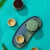 Chaxun Gradient Green Portable Ceramic Tea Set
