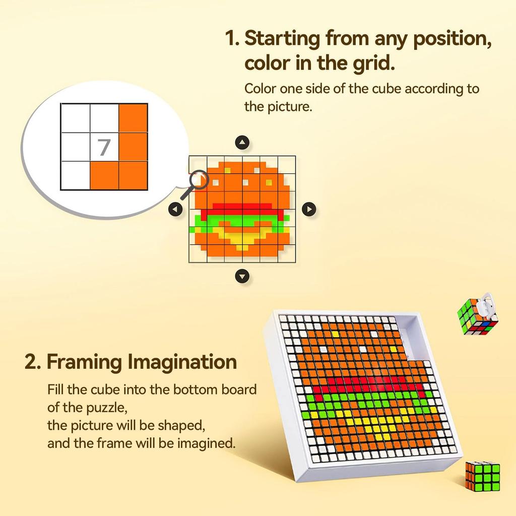 GAN328 Mosaic Cubes 10x10 GAN Mosaic Cube Set of 100 small cubes and pedestal for cube art