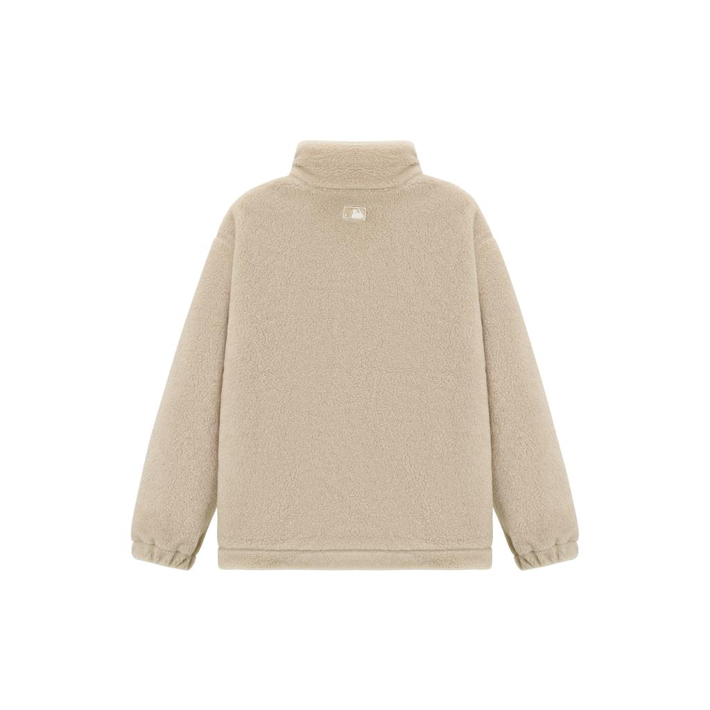 New MLB Velvet Jackets Unisex Light Beige 3AFDB0626-43BGS