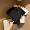 Boys Summer Cotton Polo Shirt Short Sleeve Collar T Shirt Kids Casual Top