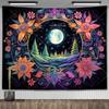 Tarot Tapestry Nordic Flower Series Room Background Cloth Moon Phase Wall Hanging Tapestries Living Room Bedroom Altar Cloths