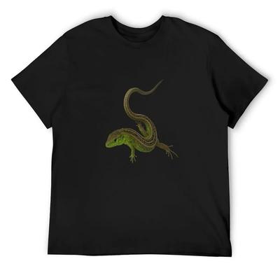Camiseta lagarto verde tops lindos camiseta personalizada nuevos regalos y camisetas Camiseta de hombre