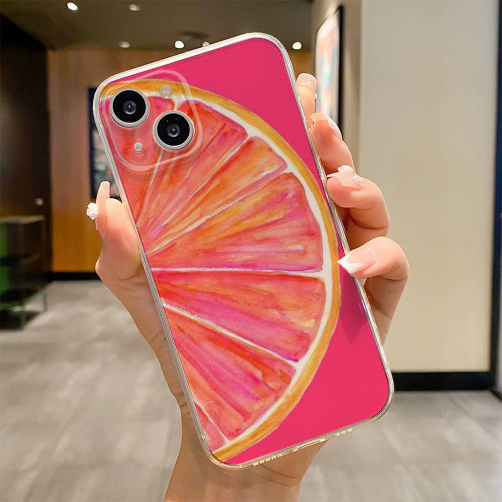 Summer Fruit Phone Case For iPhone 17 16e 16 15 14 13 12 11mini Pro Max X XR XSMAX 8 7 Air Plus Soft Cover