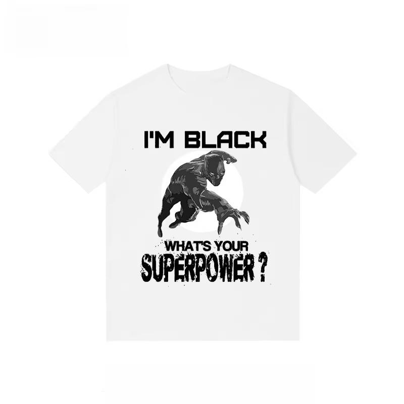 

Marvel Black Panther Movie Short Sleeve T-Shirt Cotton Loose Casual Half Sleeve Trendy Short Sleeve Casual Half Sleeve Sports 4XL