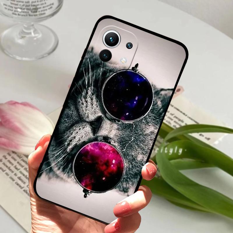 For Xiaomi Mi 11 Case Mi11 Pro Sea Beach Shockproof Silicone Soft TPU Phone Cover For Mi 11 Lite 4G 5G Cute Animal Bumper Fundas
