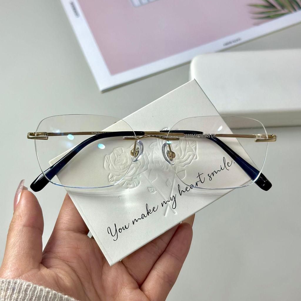 Ultra-Light Frameless Glasses with Anti-Blue Light Lenses