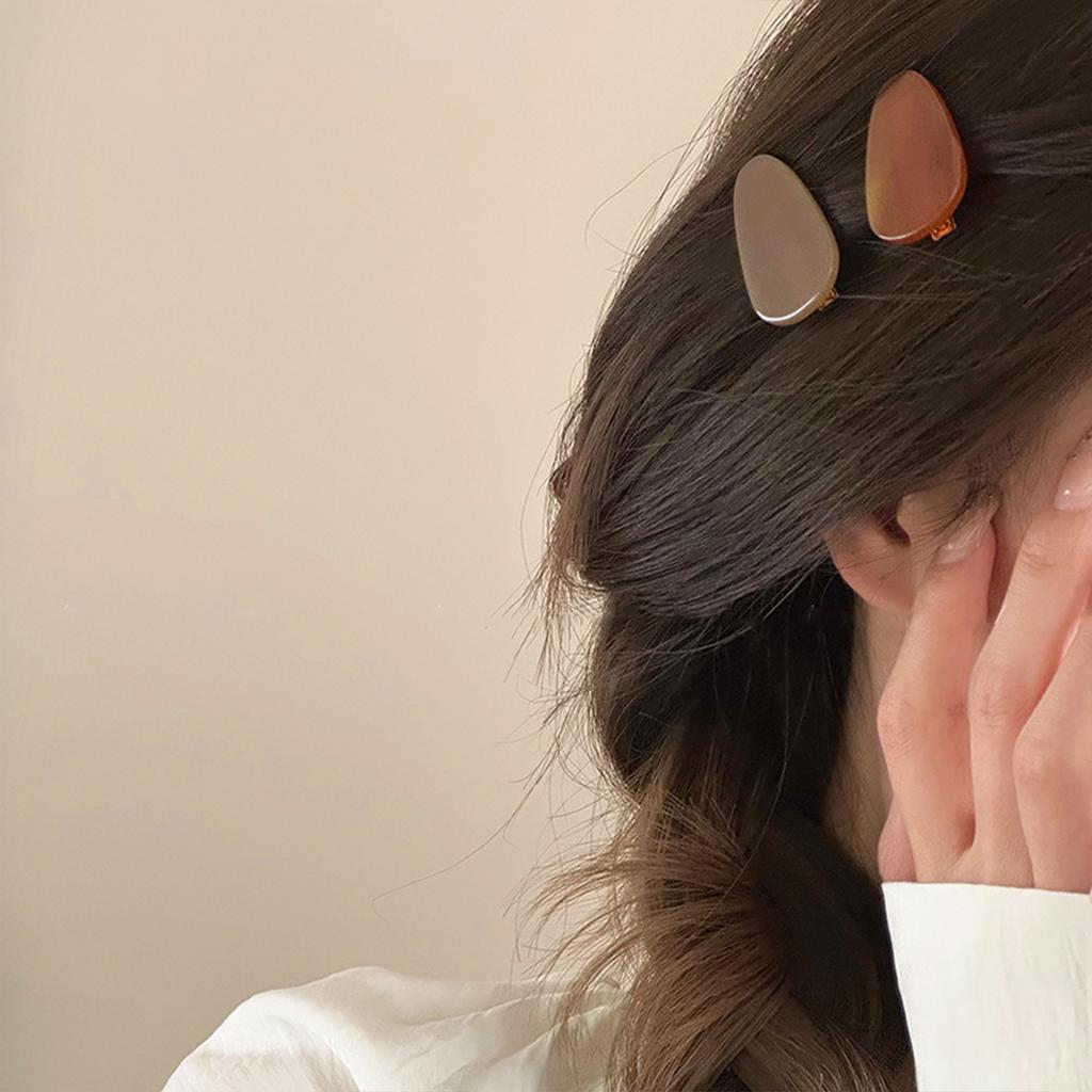 Retro acetic acid water drop hair accessories simple side clip hair forehead bangs clip seamless duck bill clip headdress