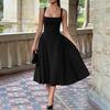 Elegant and Refined Halter Dress, Pure Color Halter Women's Wear for Summer 2025
