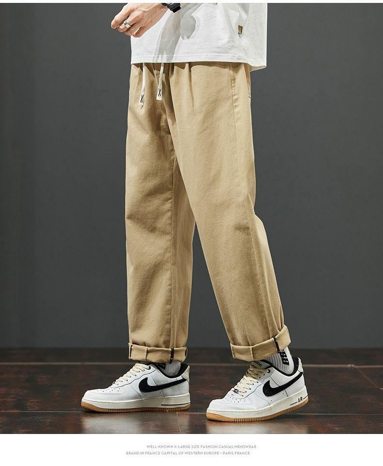 Men's 2025 American Loose Straight-Leg Casual Work Pants for Spring and Autumn