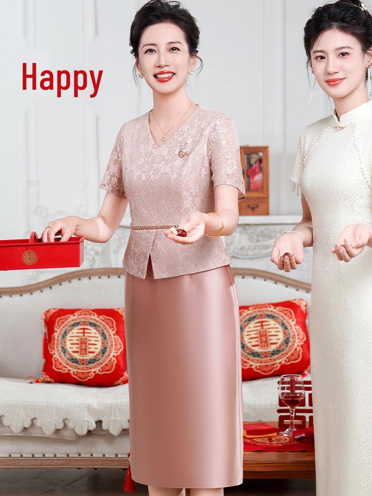 Noble 2025 Mother-in-Law Wedding Outfit: Elegant and Versatile Young Style Formal Dress for Weddings