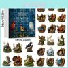 Weihnachtsvogel-Thema Acryl Hängedekoration Mit 24 Stück Für Weihnachtsbaumschmuck Geschenkset