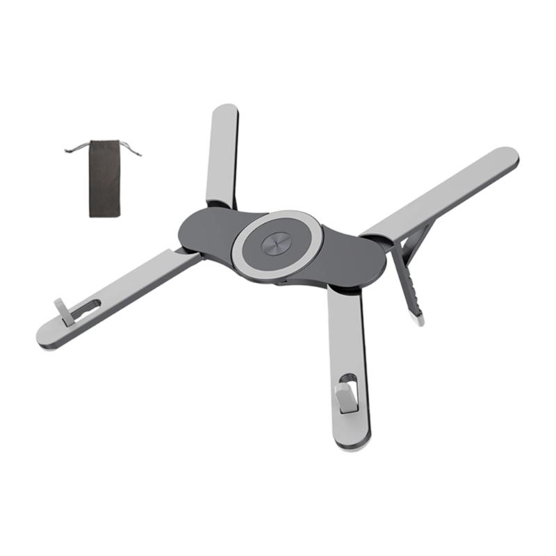 Portable Adjustable Magnetic Tablets Stand Lightweight Aluminum Alloy Laptop Holder 6 Position Tilt For Multiple Devices