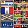 Country National Flag Tin Sign Plaque France Spain Germany Metal Sign Mexico USA Tinplate Plate For Wall Home Craft Bar Decor