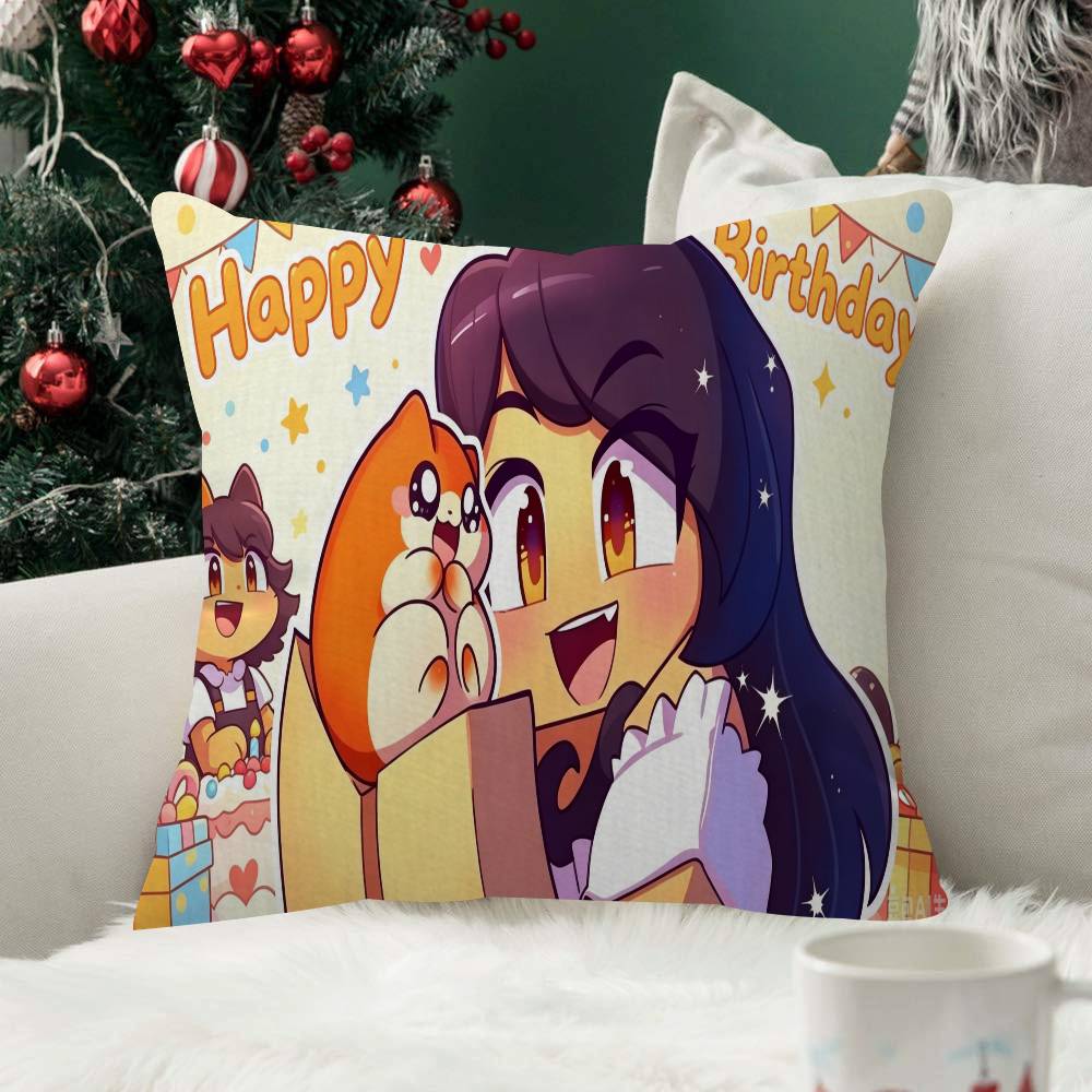 Aphmau Cute Cats Pillow Case For Home Bedroom Car Office Decoration Living Room Sofa Cushion Cover Suitable