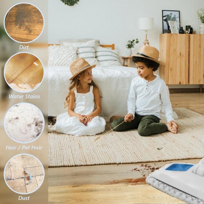 4Pcs Microfiber Cleaning Pads Washable Microfiber Replacement Pad for 1940 1806 1544 Steam Mop Pad Accessories