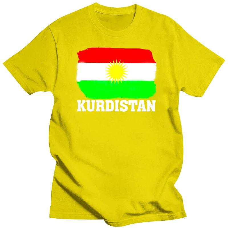 2023 Unisex T Shirt Kurdistan Kurdische Flagge Vintage Distressed Aged Look Lustiges T Shirt Neuheit T-shirt Frauen Unisex Shirts