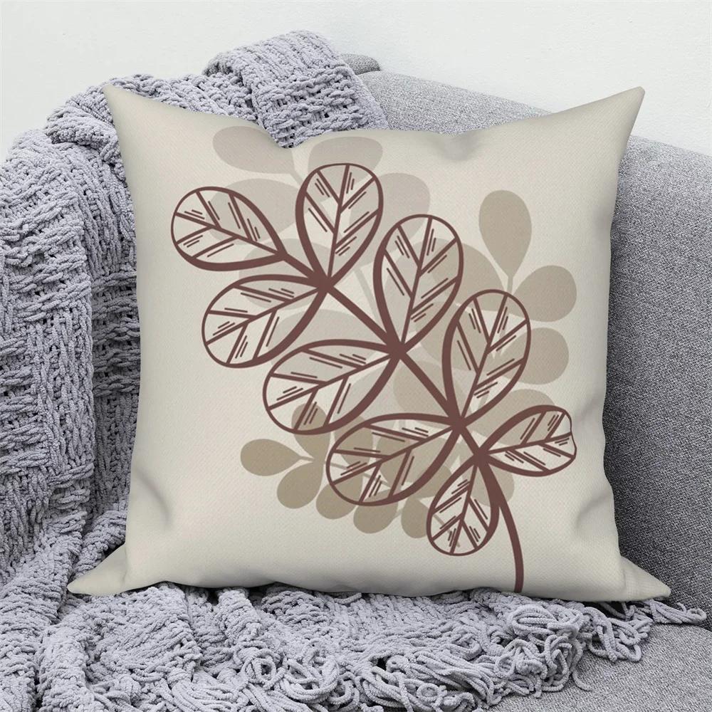 List Větvička Strom Květina Povlak na polštář Modrá Zelená Hnědá Květinový Polštář Domov Pohovka Auto Dekorace