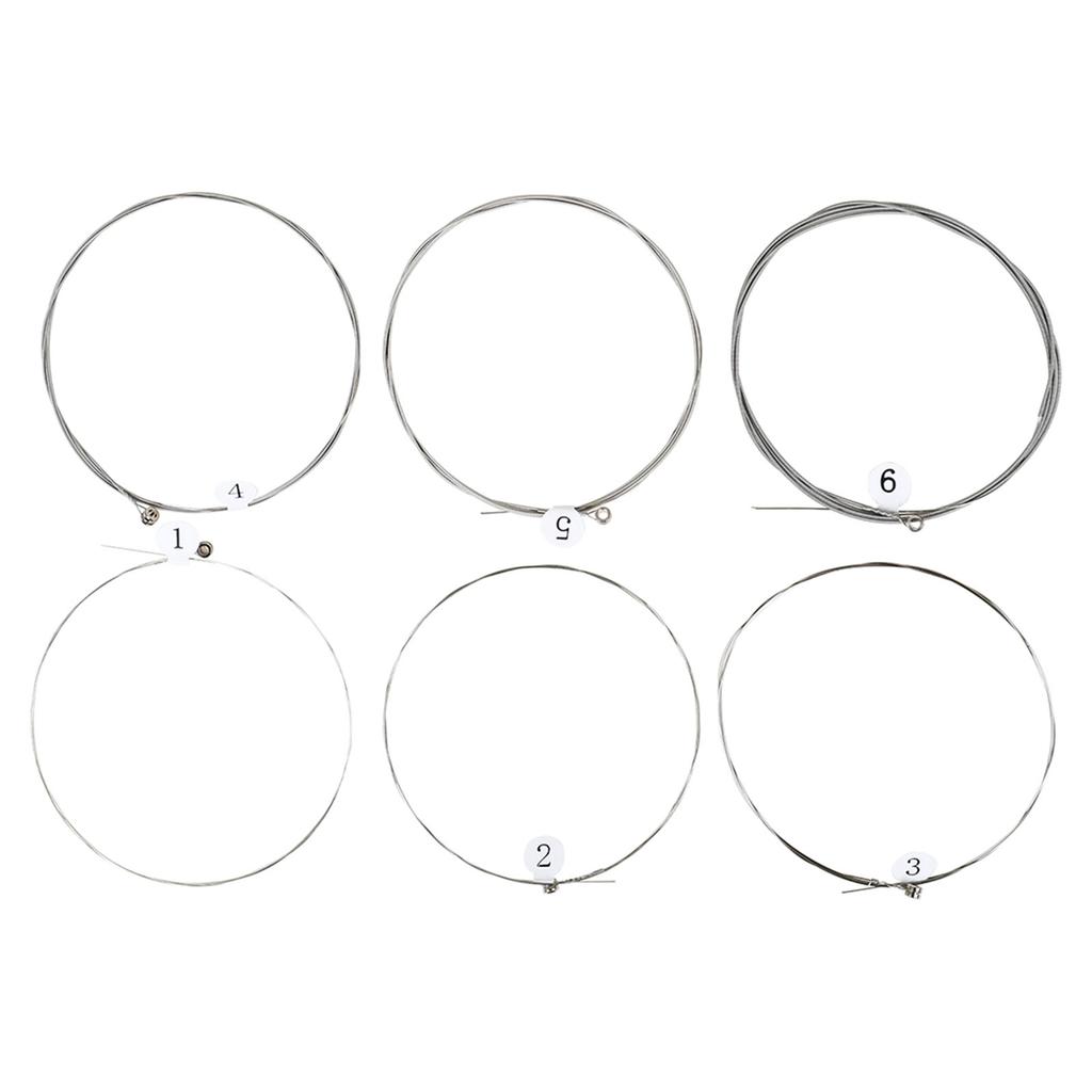 6Pcs Electric Guitar Strings .009-.042 Guitar Strings Replacement Musical Instrument Accessories Easy to Install