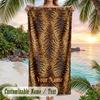 Tiger Spirit Clouds Theme Quick Dry Beach Towel Custom Name Text Print Large Sand Resistant Towel Beach Vacation