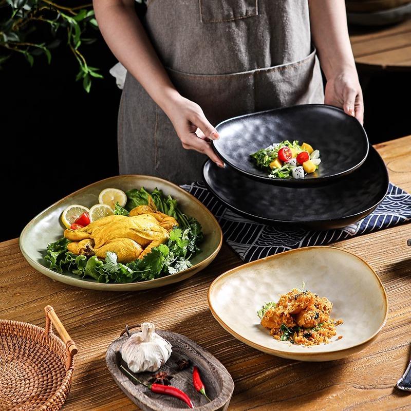 Hluboké mísy v japonském stylu Domácí keramická mísa na salát Retro pec Změny Hustá polévková mísa Dezertní mísa Svačina Kreativní nádobí