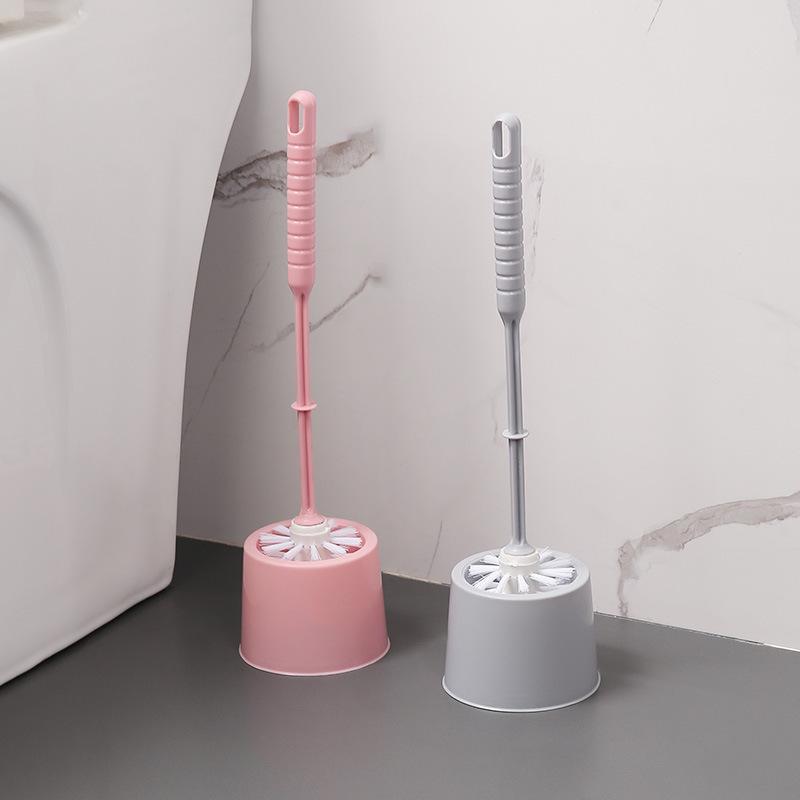 Long-Handled Soft Bristle Toilet Brush Set for Efficient Cleaning