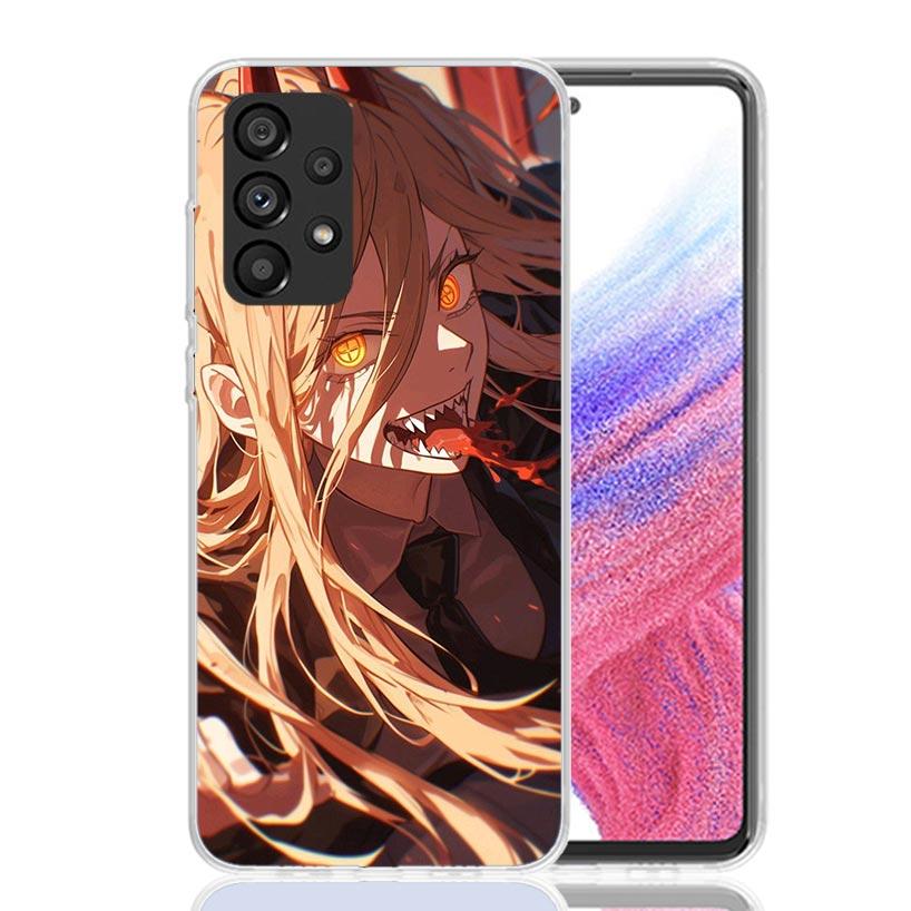 

C-Chainsaw Mans Power Phone Case for Samsung Galaxy A52 A51 A50S A12 A22 A32 A72 A10S A30S A31 A71 Note 20 Ultra 10 Plus S10 Gal Samsung A12 5G