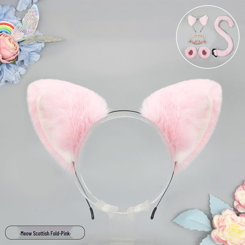 

Handmade Plush Cat Girl Maid Fox Beast Ear Headband Hair Accessory One Size