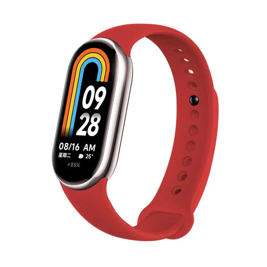 Rubber Strap for Mi Band 8 Bracelet Xiaomi Mi Band 8 NFC Silicone Sport Strap Quick Release Correa Miband 8 SmartWatch Wristband