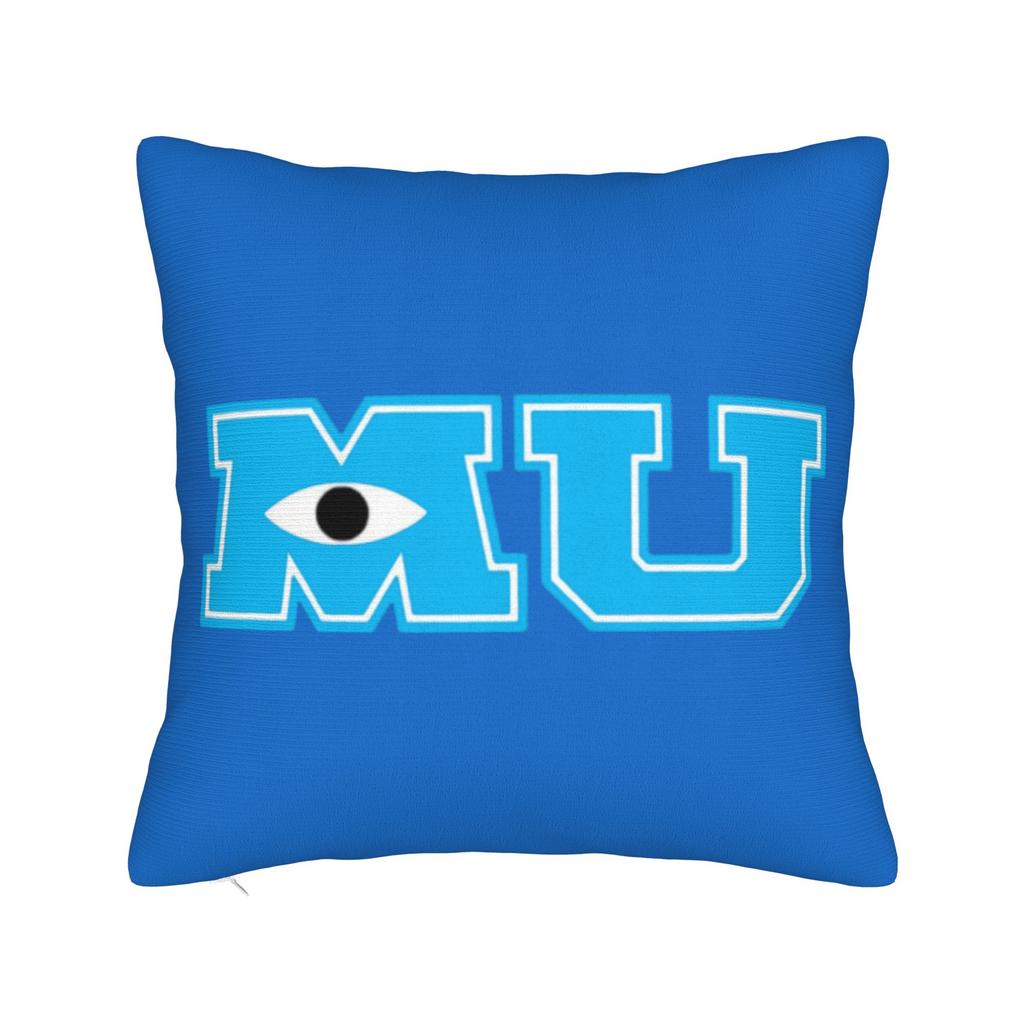 Mike Wazowski Monsters University Square Pillow Case Monsters Inc Cushion Covers Zipper Decorative Pillowcase for Sofa xcm