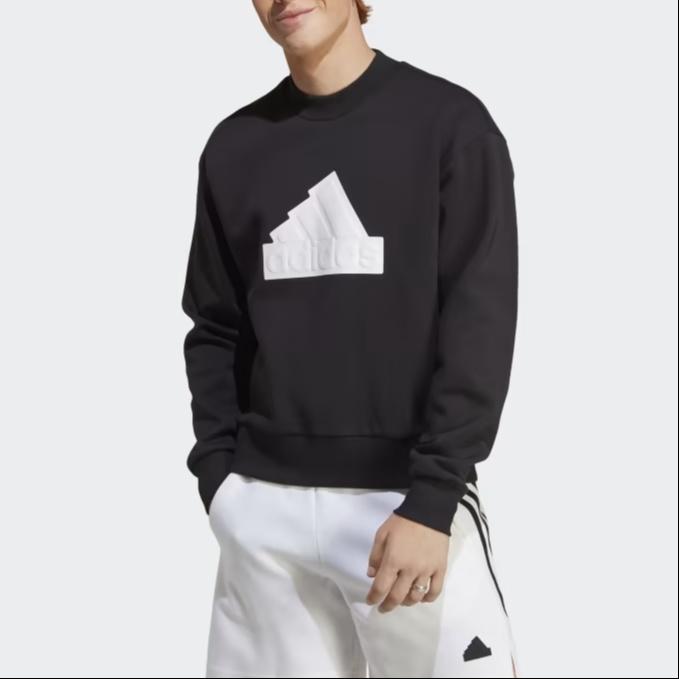 adidas Future Icons Badge of Sport Crew Sweatshirt 'Black' Men's IC3740