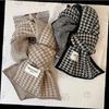 Winter Warm Herringbone Check Muffler Scarf