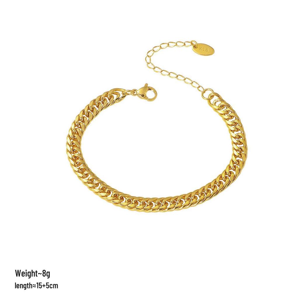 Trendy Hip Hop Cuban Chain Titanium Steel Bracelet - Cool, Stylish, Simple Fashion Jewelry
