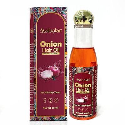 Onion Hair Oil for Hair Growth and Hair Fall Control - With Black Seed Oil Extracts, Coconut Oil, Castor Oil - 200 Ml X Pack of 1
