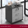 Wooden Office Filing Cabinet with Lock and Under-Desk Storage