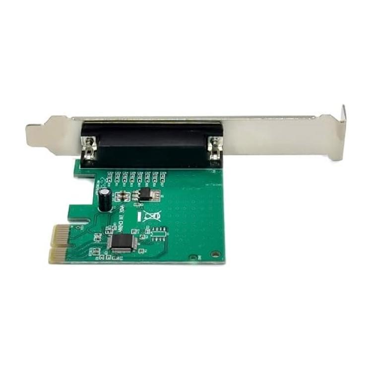 Parallel Port PCIe Expansion Card Data Transfer PCIE to DB25 Printer Adapter PCIe Adapter with Low Profile Bracket