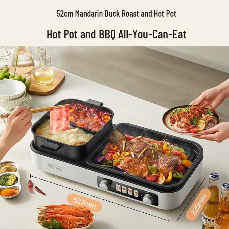 Bear 2-in-1 Electric Grill and Hot Pot